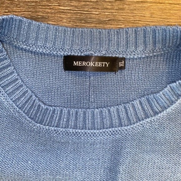 Merokeety size XL soft blue sweater - Picture 5 of 5